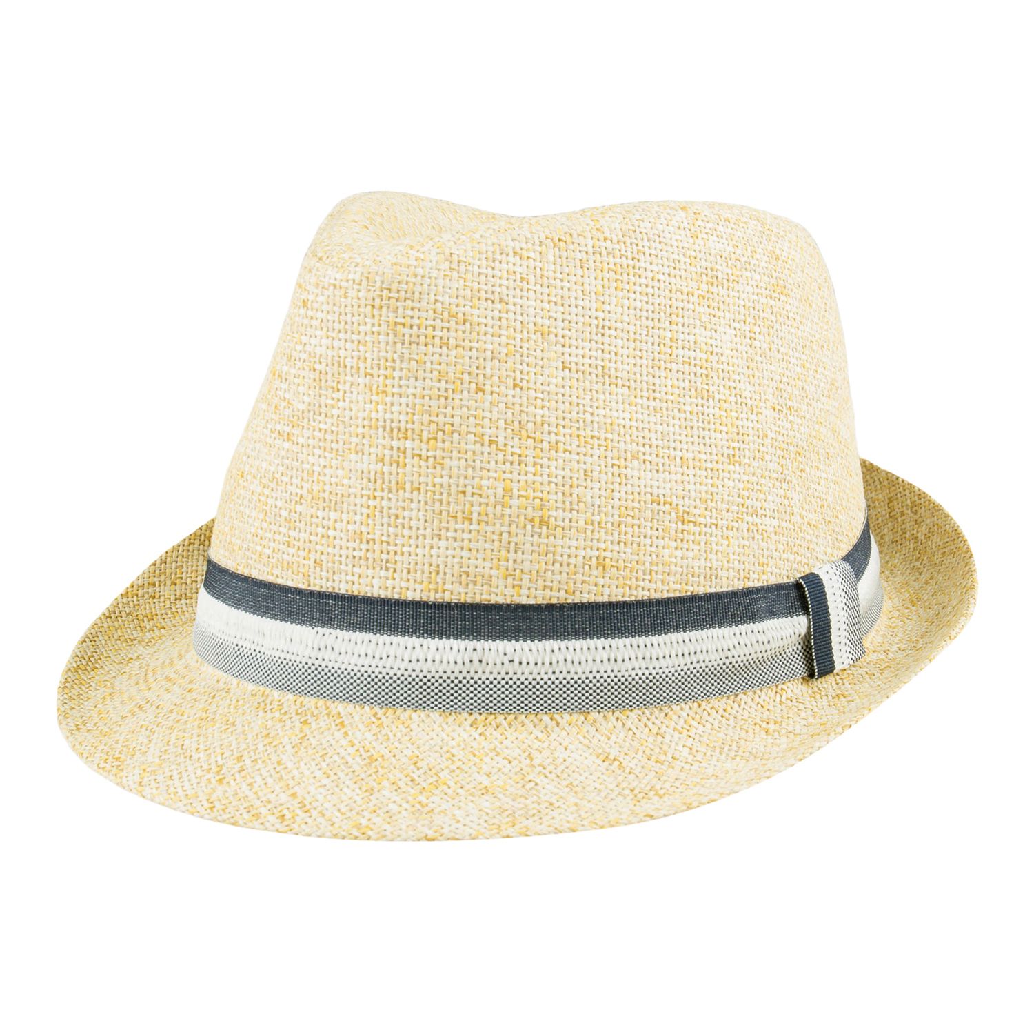 Dockers Men's Straw Band Fedora Hat Tan Small/medium Red