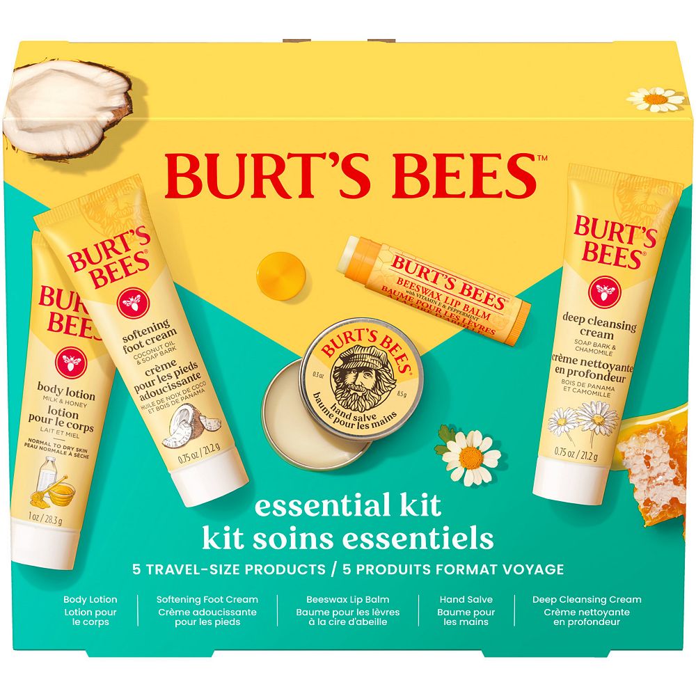BRUNT リップサービス　セット Burt's Bees Non-Tinted Beeswax Bounty Classic Lip Balm Gift Set, 1