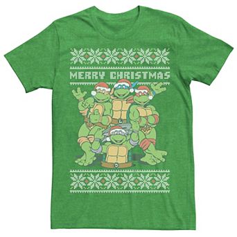 Men's Teenage Mutant Ninja Turtles Merry Christmas Sweater Graphic Tee