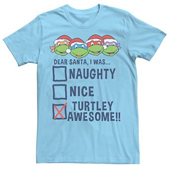 Men's Teenage Mutant Ninja Turtles Dear Santa Turtley Awesome Graphic Tee