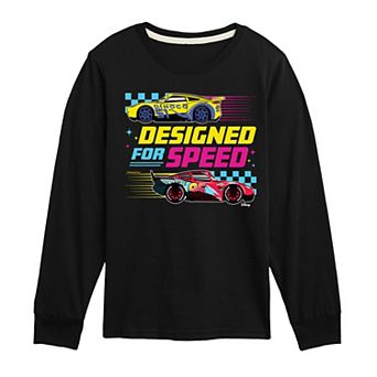 Disney / Pixar’s Cars Boys 8-20 Designed For Speed Long Sleeve Graphic Tee