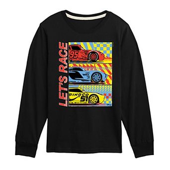 Disney / Pixar’s Cars Boys 8-20 Lets Race Long Sleeve Graphic Tee