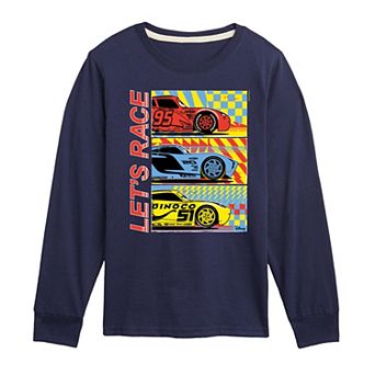 Disney / Pixar’s Cars Boys 8-20 Lets Race Long Sleeve Graphic Tee