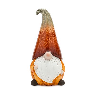 Melrose International Terra Cotta Gnome with Pine Tree Hat Ornament (Set of 6) main image 0