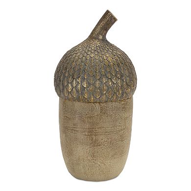 Melrose Decorative Acorn Lid Box Table Décor 2-piece Set