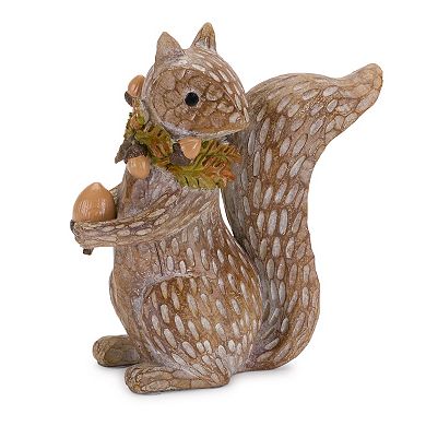 Melrose 2-Piece Harvest Squirrel Figurine Set Table Decor
