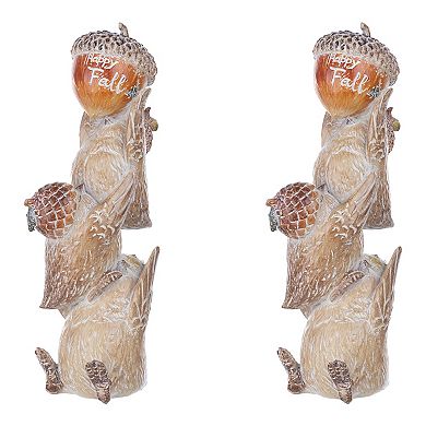 Melrose Harvest Bird Stack Table Décor 2-piece Set