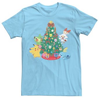 Men's Pokemon Christmas Tree Gathering Tee