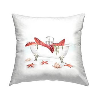 Stupell Home Decor Large Red Starfish Bathing Throw Pillow