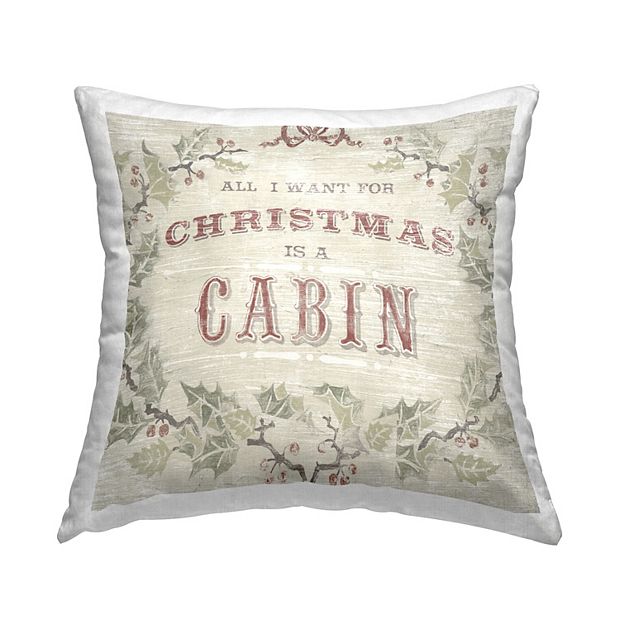 Holly Wreath Holiday Decorative Pillows