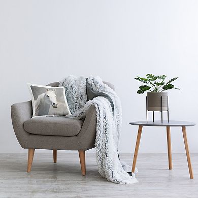 Stupell Home Decor White Horse Throw Pillow