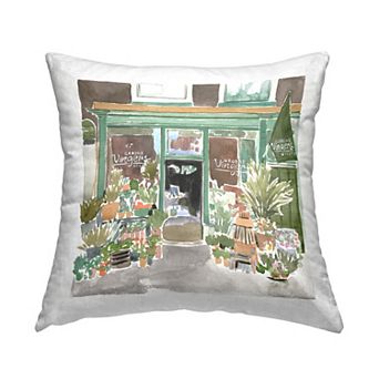 Stupell Home Decor French Flower Shop Throw Pillow