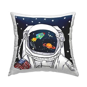 Stupell Home Decor USA Astronaut Outer Space Throw Pillow