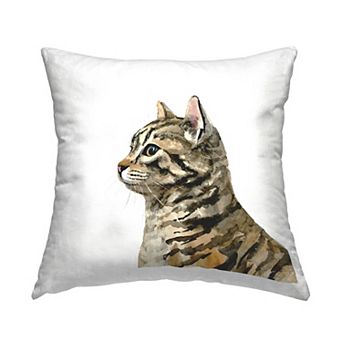 Stupell Home Decor Striped Cat Throw Pillow