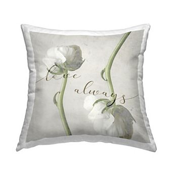Stupell Home Decor Love Always Floral Throw Pillow