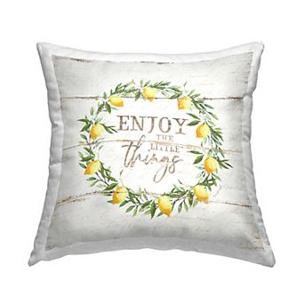 Stupell Home Decor "Enjoy Little Things" Rustic Throw Pillow