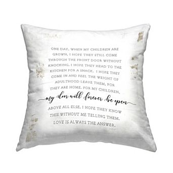 Stupell Home Decor "When My Children Are Grown" Throw Pillow