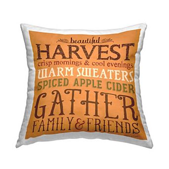Stupell Home Decor Autumn Harvest Throw Pillow