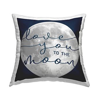 Stupell Home Decor Love You to Moon Throw Pillow