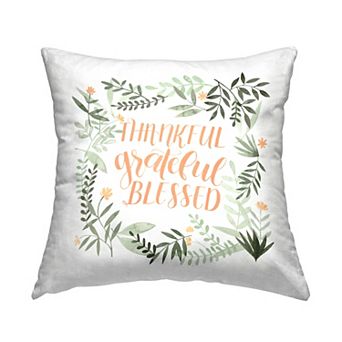 Stupell Home Decor Thankful Grateful Blessed Throw Pillow