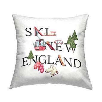 Stupell Home Decor New England Ski Slopes Throw Pillow