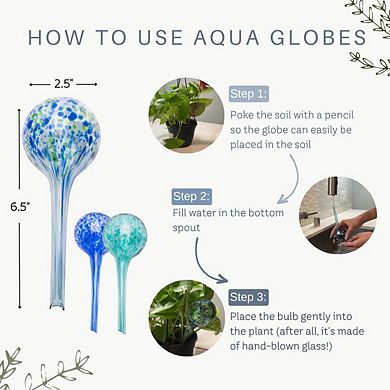 Five Multi Pack Self-Watering Plant Aqua Globes, Red-Yellow