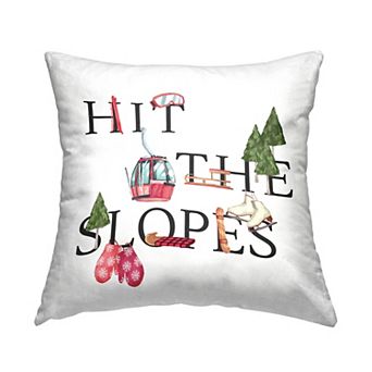 Stupell Home Decor Hit The Slopes Winter Sports Throw Pillow