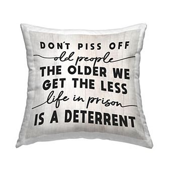 Stupell Home Decor Older We Get Humorous Throw Pillow