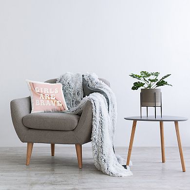 Stupell Home Decor Girls Are Brave Throw Pillow