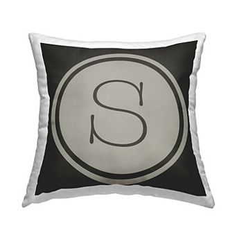 Stupell Home Decor Modern S Initial Throw Pillow