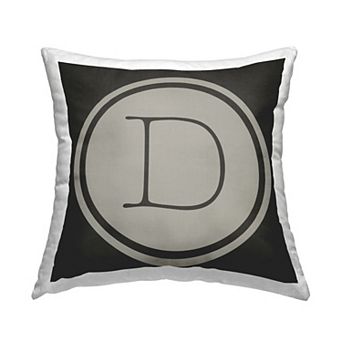 Stupell Home Decor Modern D Initial Throw Pillow