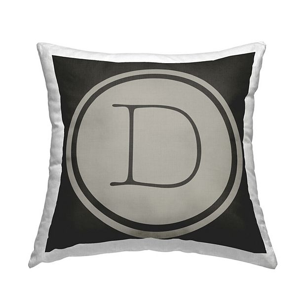 Initial throw hot sale pillow