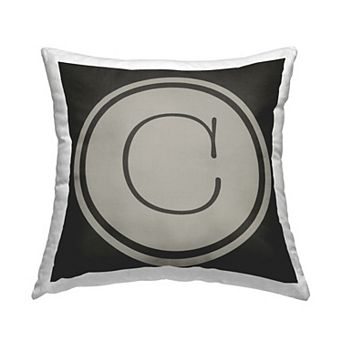 Stupell Home Decor Vintage C Initial Throw Pillow