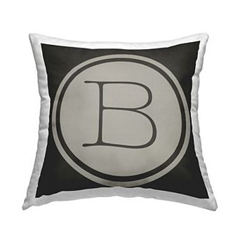 Stupell Home Decor Vintage B Initial Throw Pillow