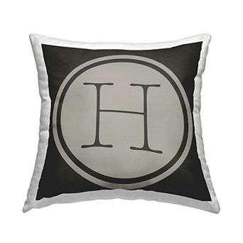 Stupell Home Decor Vintage H Initial Throw Pillow