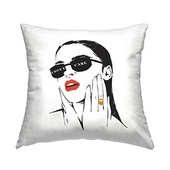 Stupell Home Decor I Don't Care Glam Fashion Throw Pillow