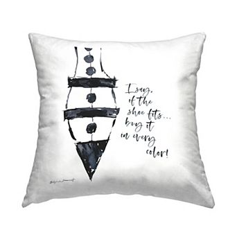 Stupell Home Decor If The Shoe Fits Fashion Throw Pillow