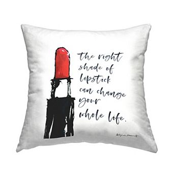 Stupell Home Decor Motivating Lipstick Throw Pillow