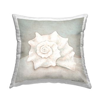 Stupell Home Decor Conch Seashell Aquatic Beach Life Throw Pillow