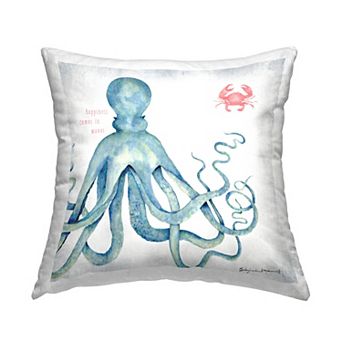 Stupell Home Decor Happiness Comes In Waves Throw Pillow