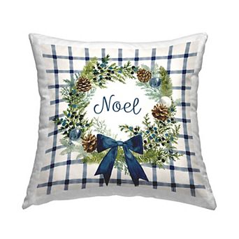Stupell Home Decor Winter Noel Holiday Plaid Throw Pillow
