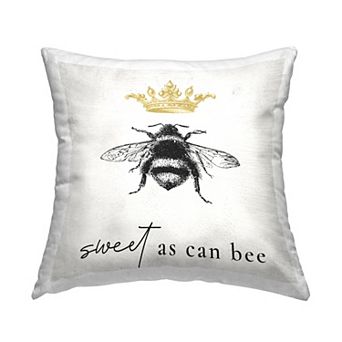 Stupell Home Decor Sweet As Can Bee Throw Pillow