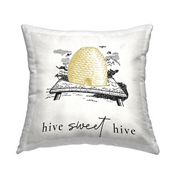 Stupell Home Decor Sweet Hive Vintage Country Insect Throw Pillow
