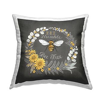 Stupell Home Decor "Bee Humble" Vintage Throw Pillow