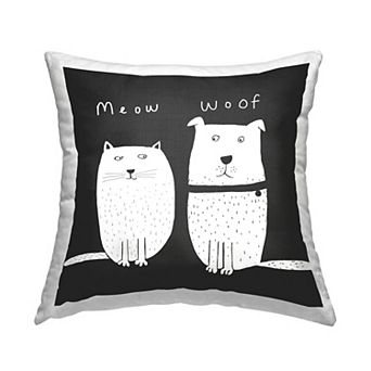 Stupell Home Decor Dog & Cat Throw Pillow