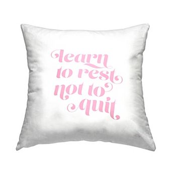 Stupell Home Decor "Learn To Rest" Throw Pillow