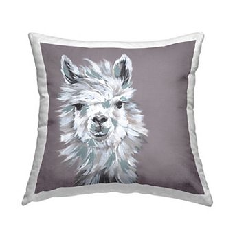 Stupell Home Decor Fluffy Farm Llama Throw Pillow
