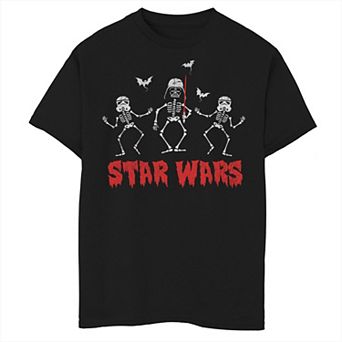 Boys 6-20 Star Wars Vader Troopers Bats & Skeletons Graphic Tee