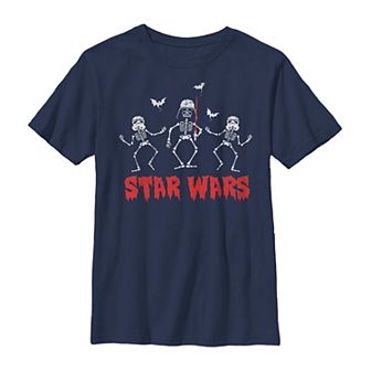 Boys 8-20 Star Wars Vader Troopers Bats & Skeletons Graphic Tee