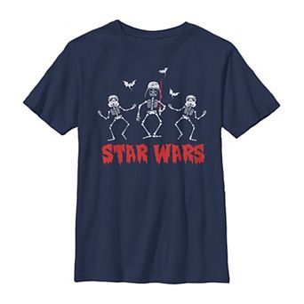 Boys 6-20 Star Wars Vader Troopers Bats & Skeletons Graphic Tee